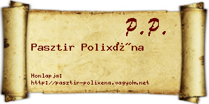 Pasztir Polixéna névjegykártya